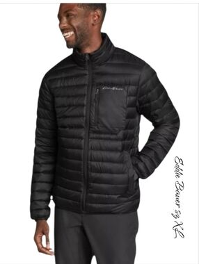 Eddie Bauer Stratus Black Down Jacket New sz XL